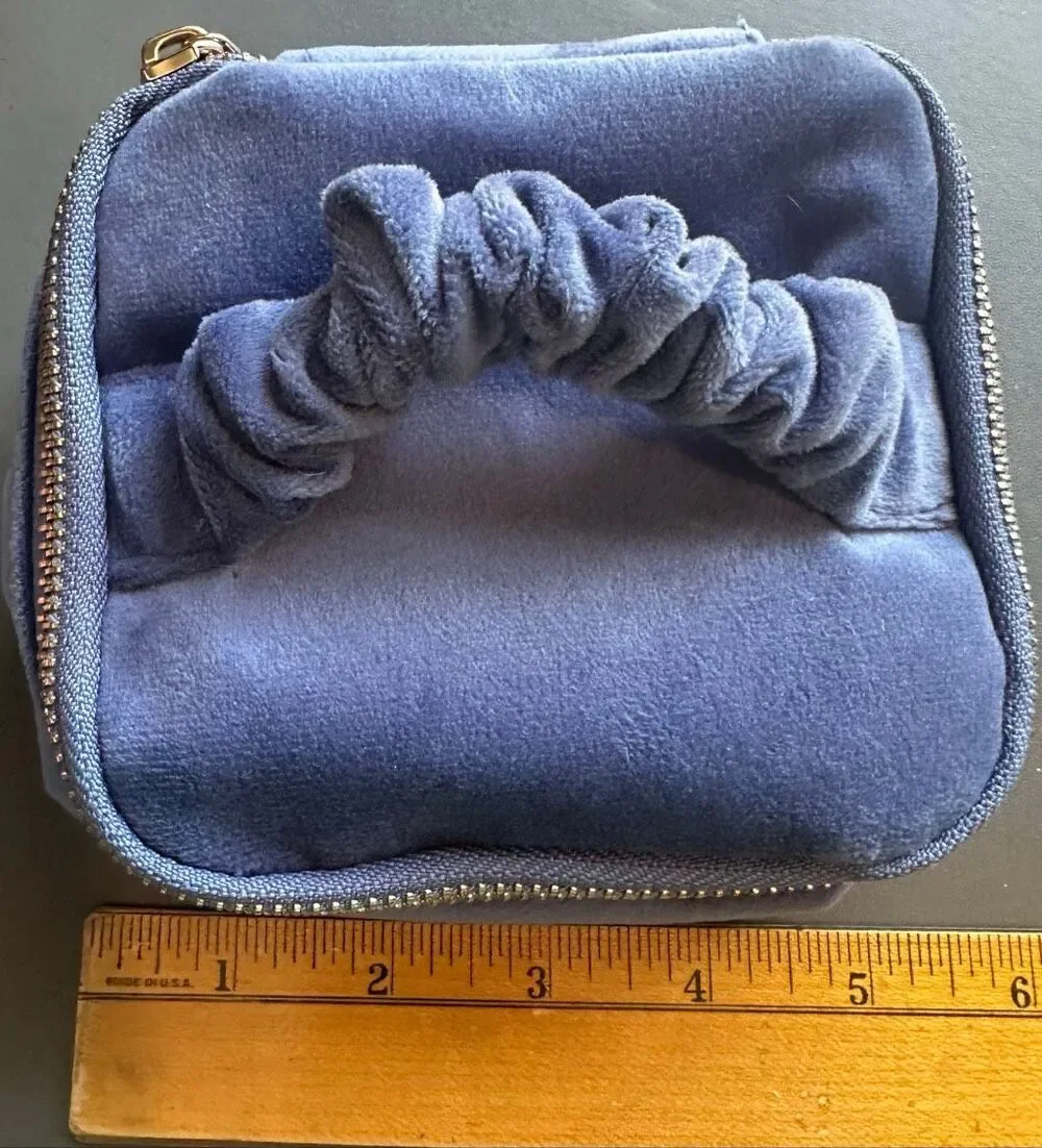 Purple Velvet Jewelry Organizer Travel Storage